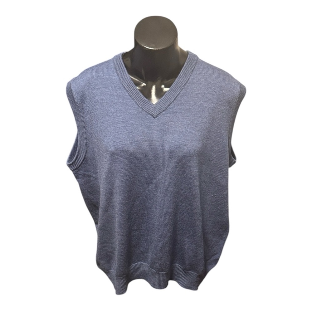 Pullover V•Neck Sweater Vest | Merino Wool | Viyella • Abbey Coll. | Men’s Lrg